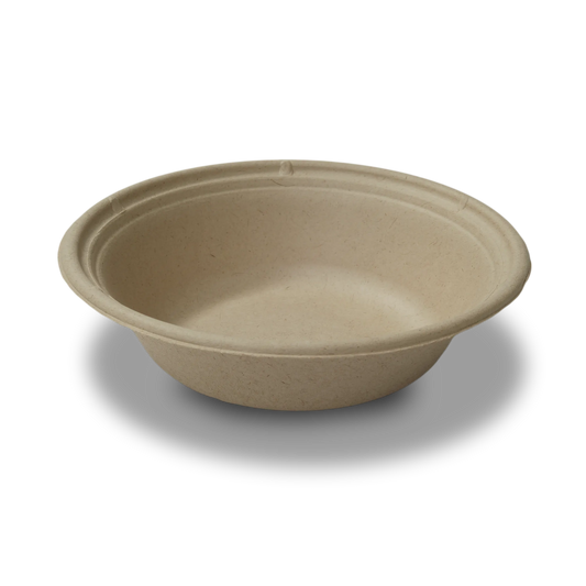 24 oz. Round Bowl | No Added PFAS | Compostable Sugarcane (50 Pack) $0.44 each